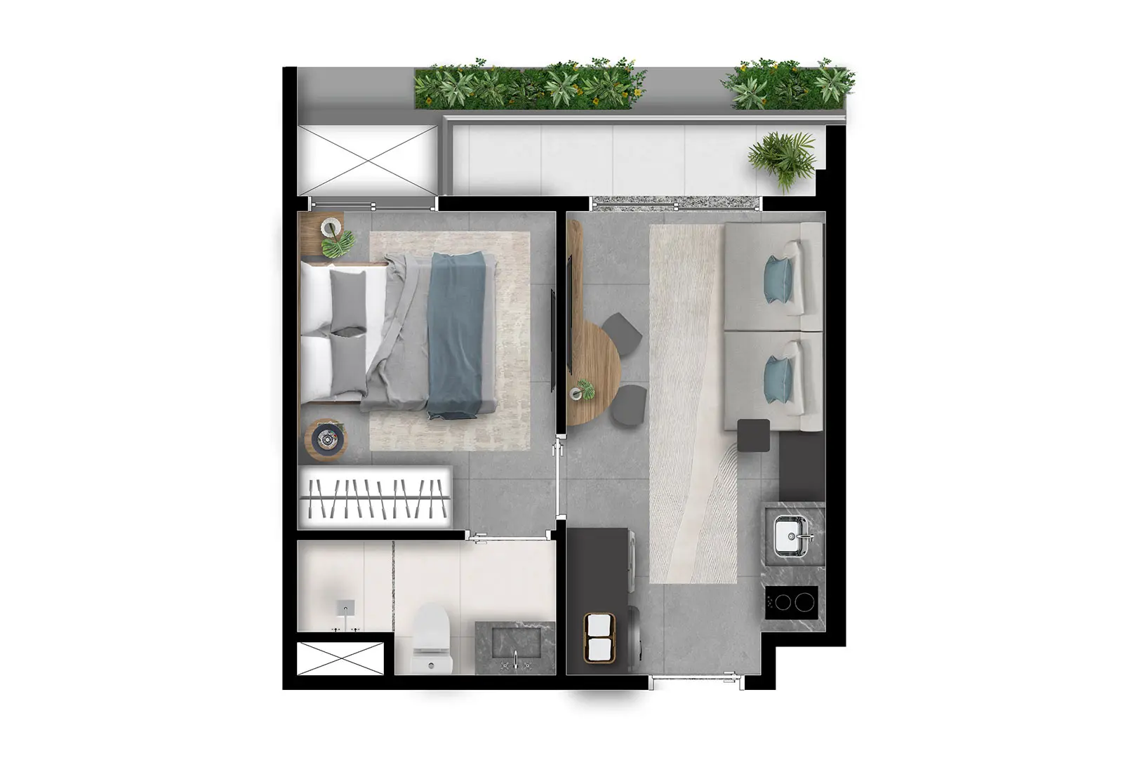 1 DORM - 27 M2