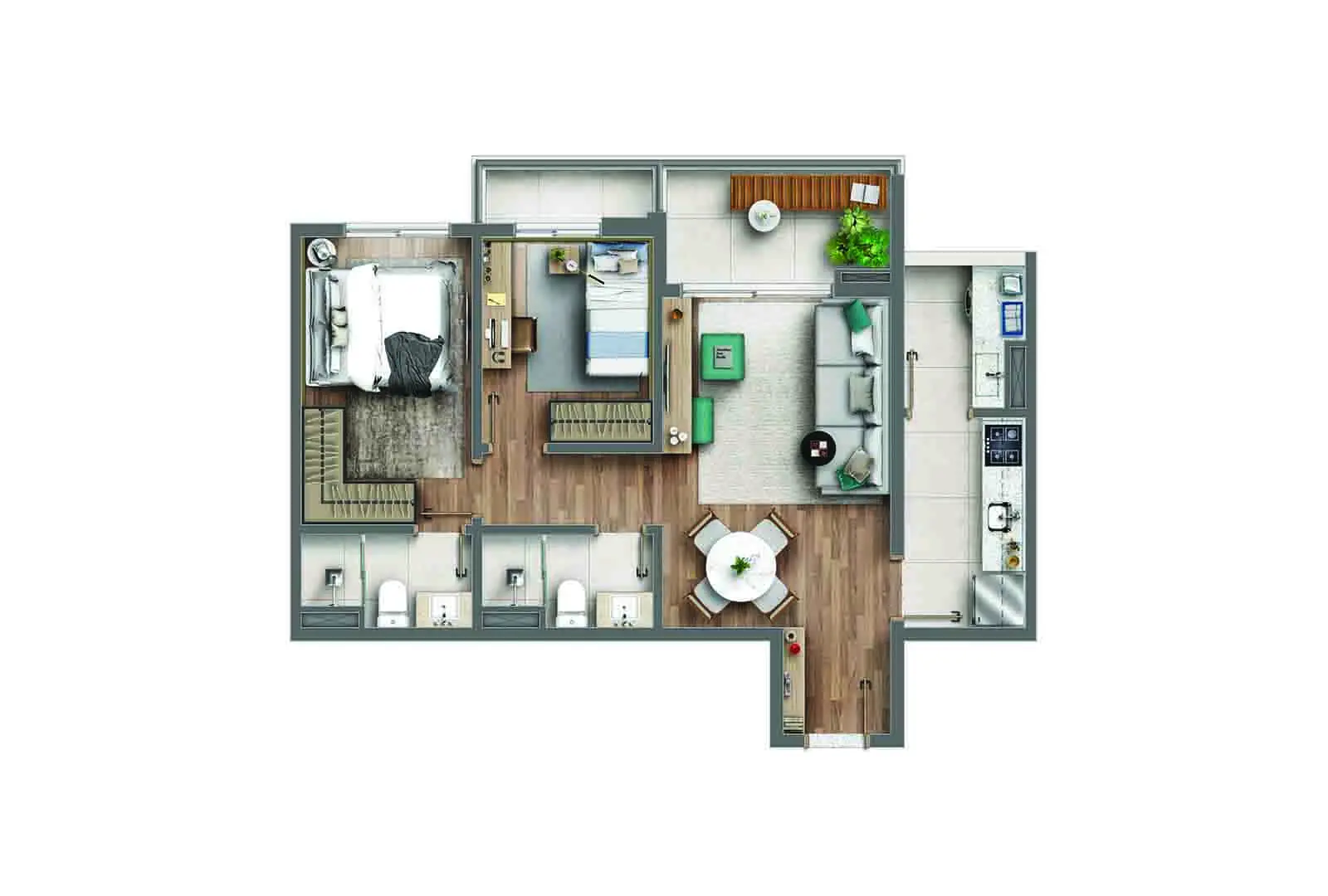 2 DORMS - 67 M2