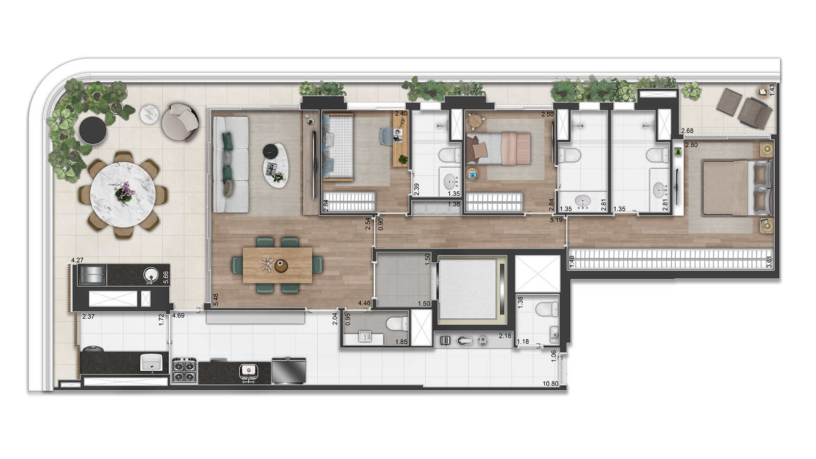 3 SUÍTES - 154 m2