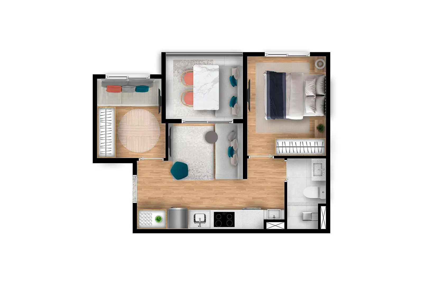 2 DORMS - 37 M2
