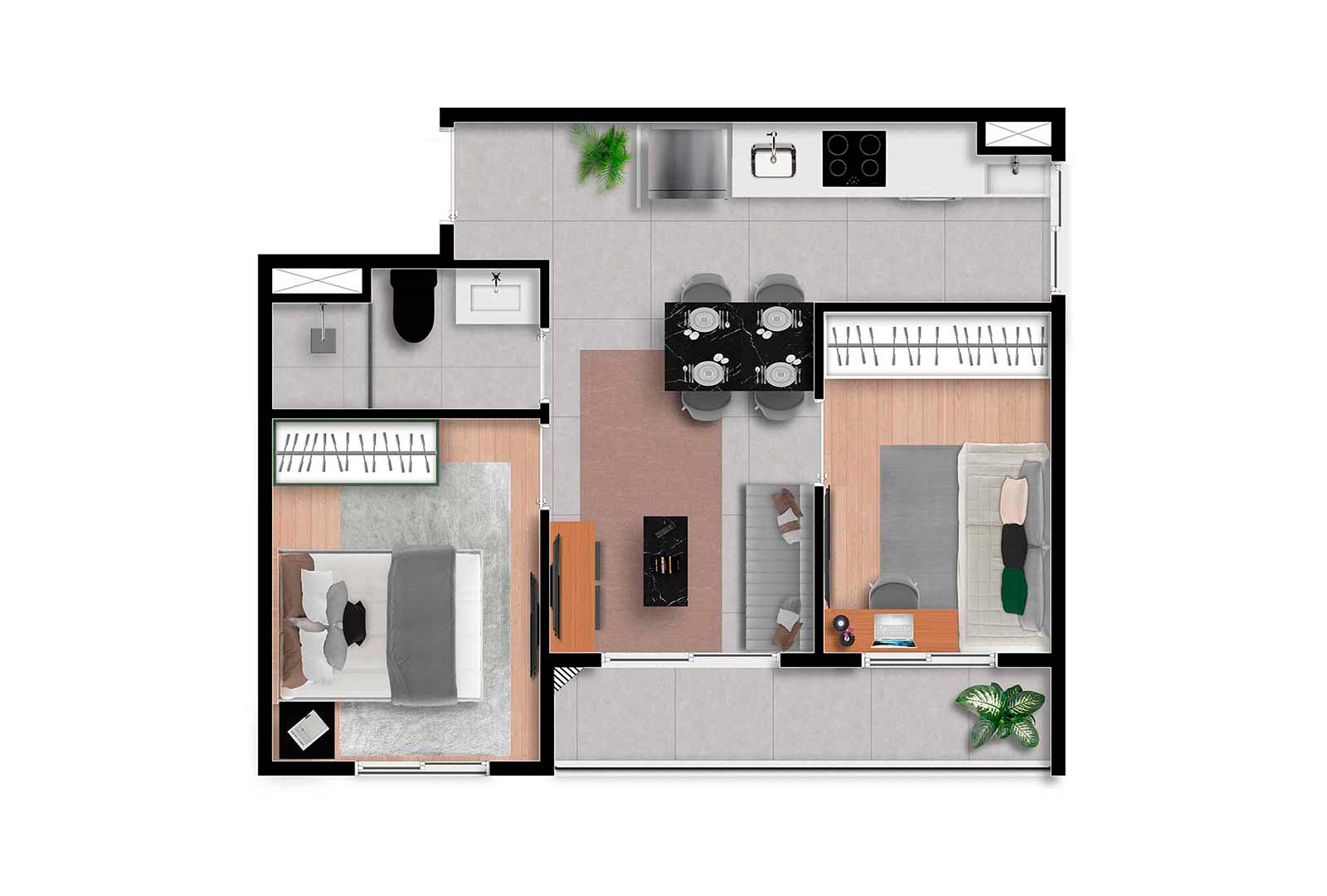 2 DORMS - 41 M2