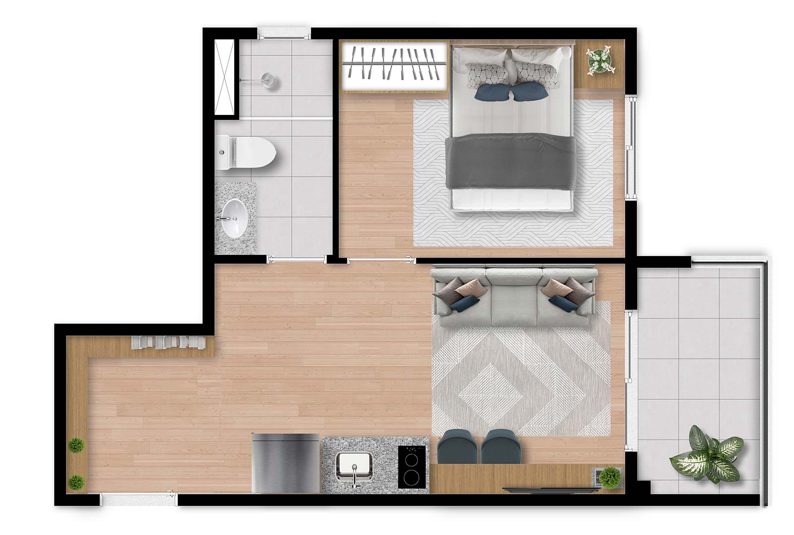 1 DORM - 32 M2