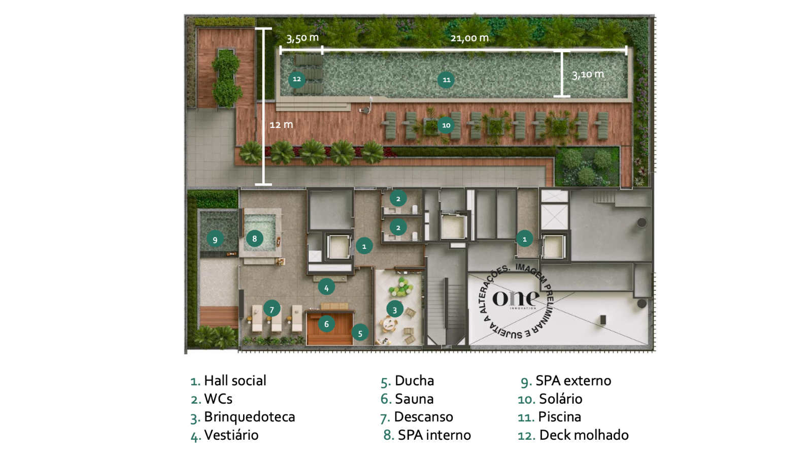 Implantação 1* pavimento