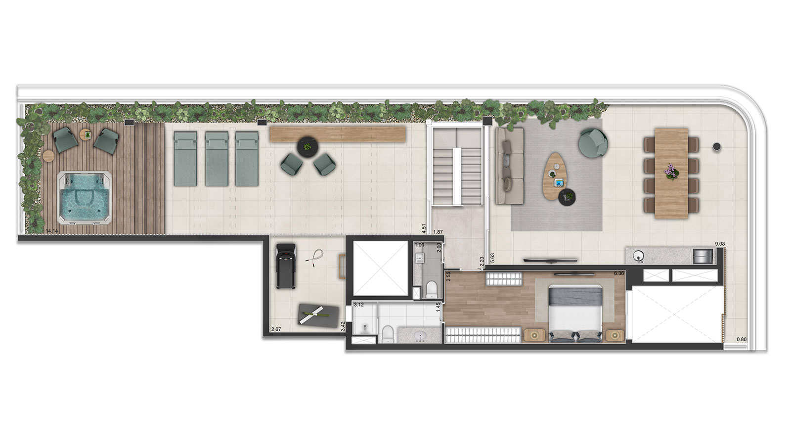 COBERTURA DUPLEX - 374 m2 (SUPERIOR)