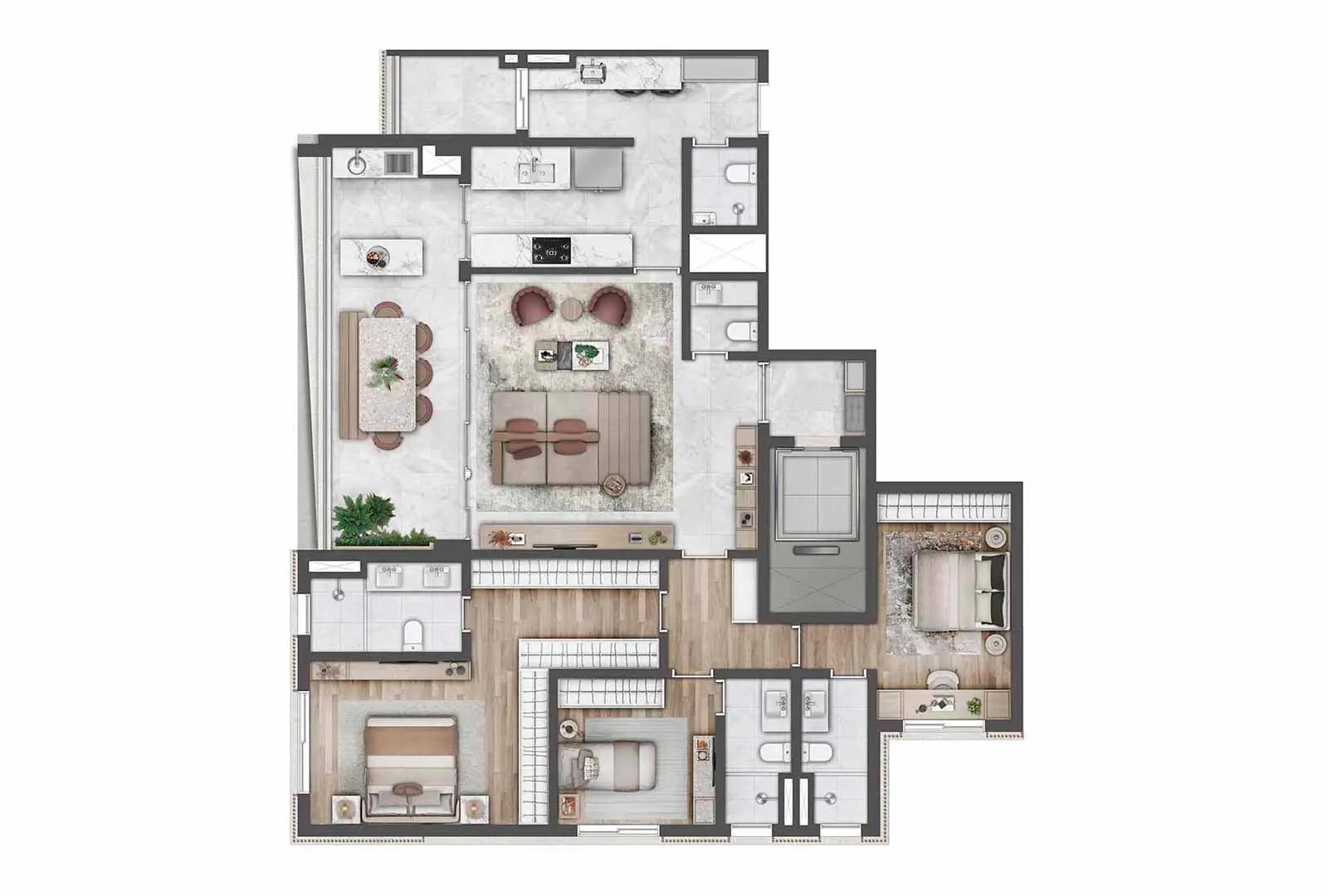 3 Suítes - 160 m2