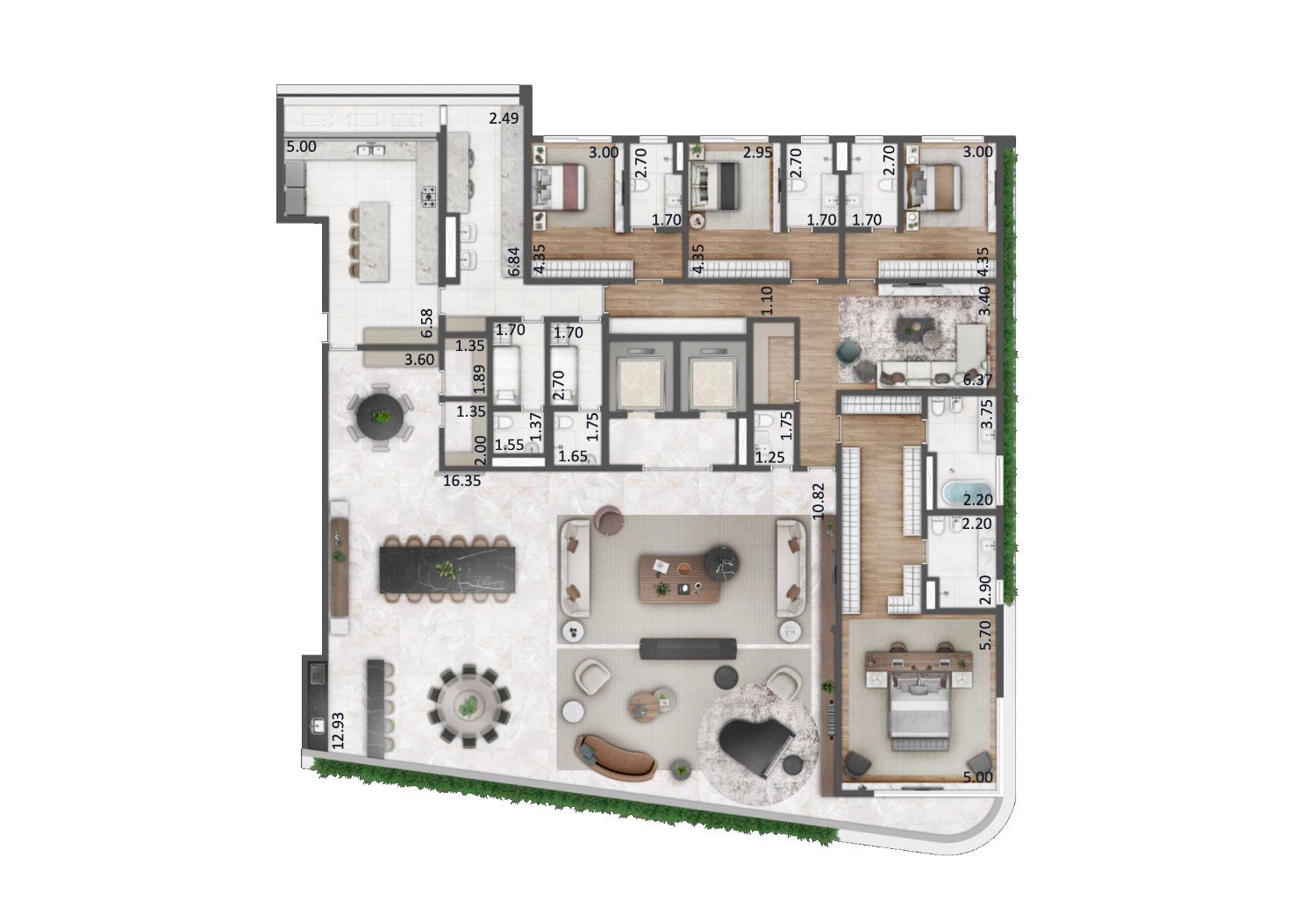 4 suítes - 493 m2