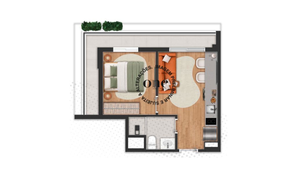1 DORM - 35 M2