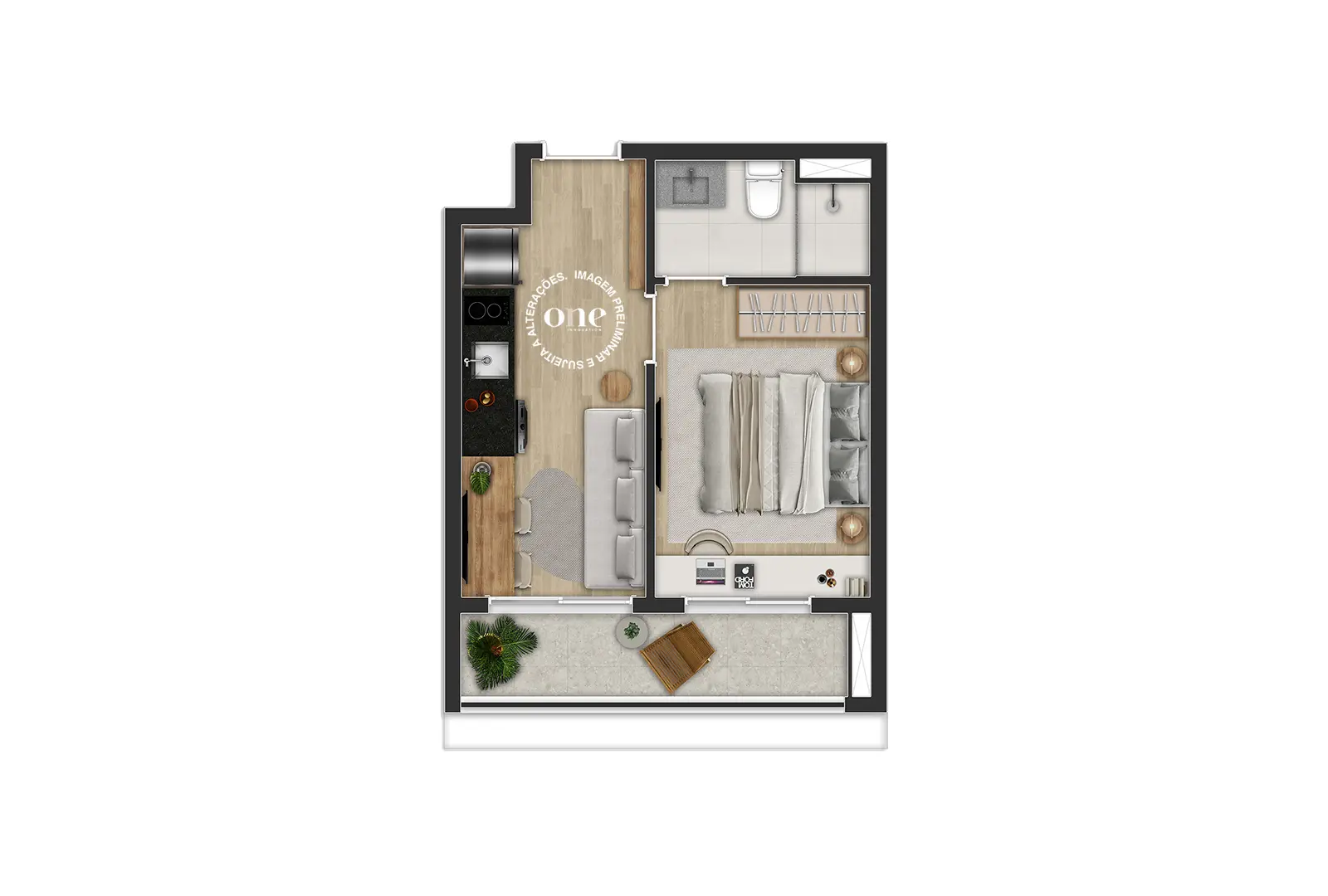 1 DORM - 30 M2