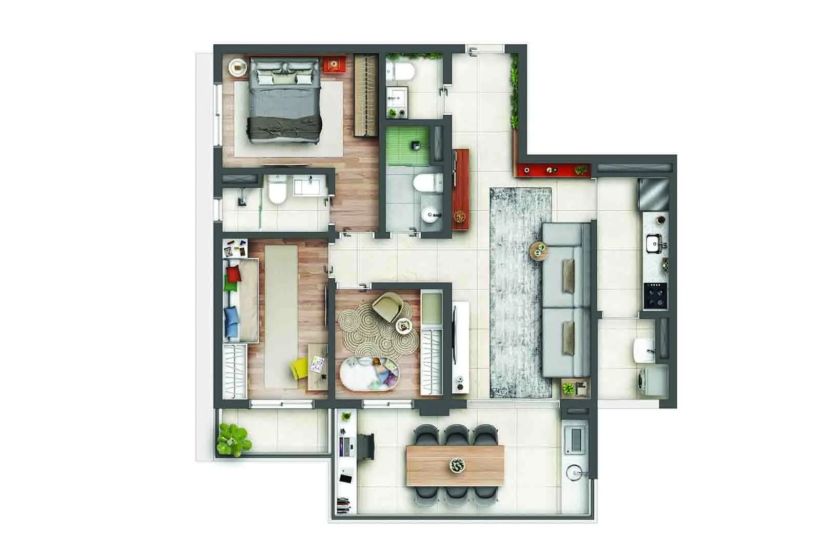 3 DORMS - 94 M2