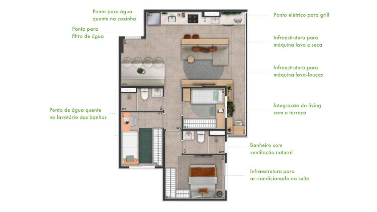 3 DORMS - 65 m2