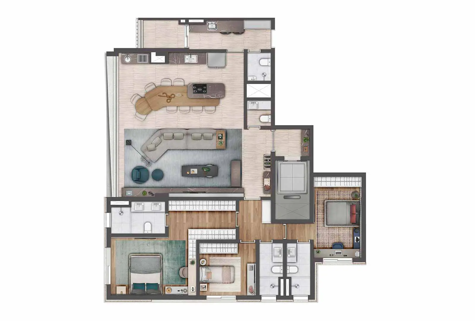 3 Suítes - 160 m2