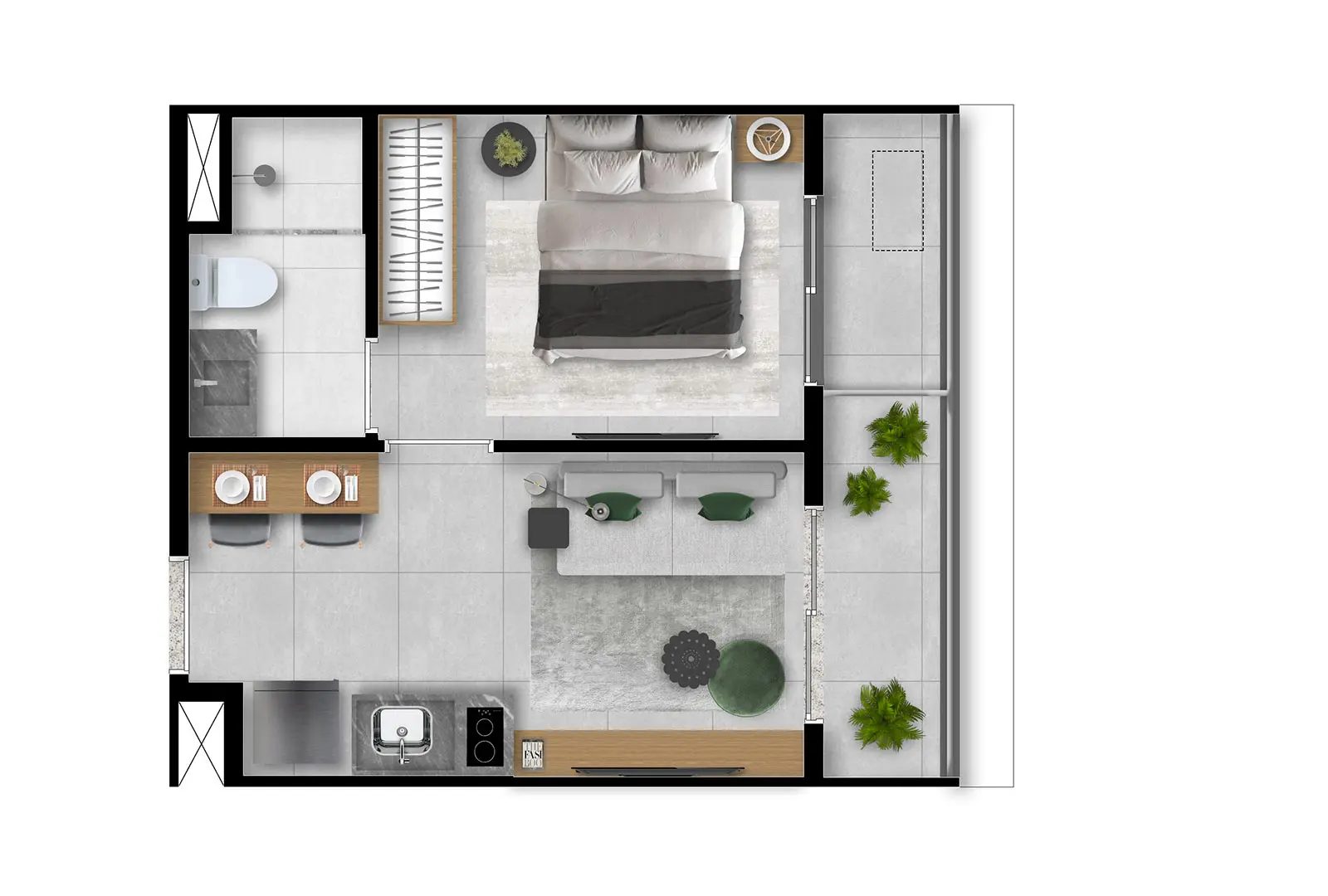 1 DORM - 29 M2