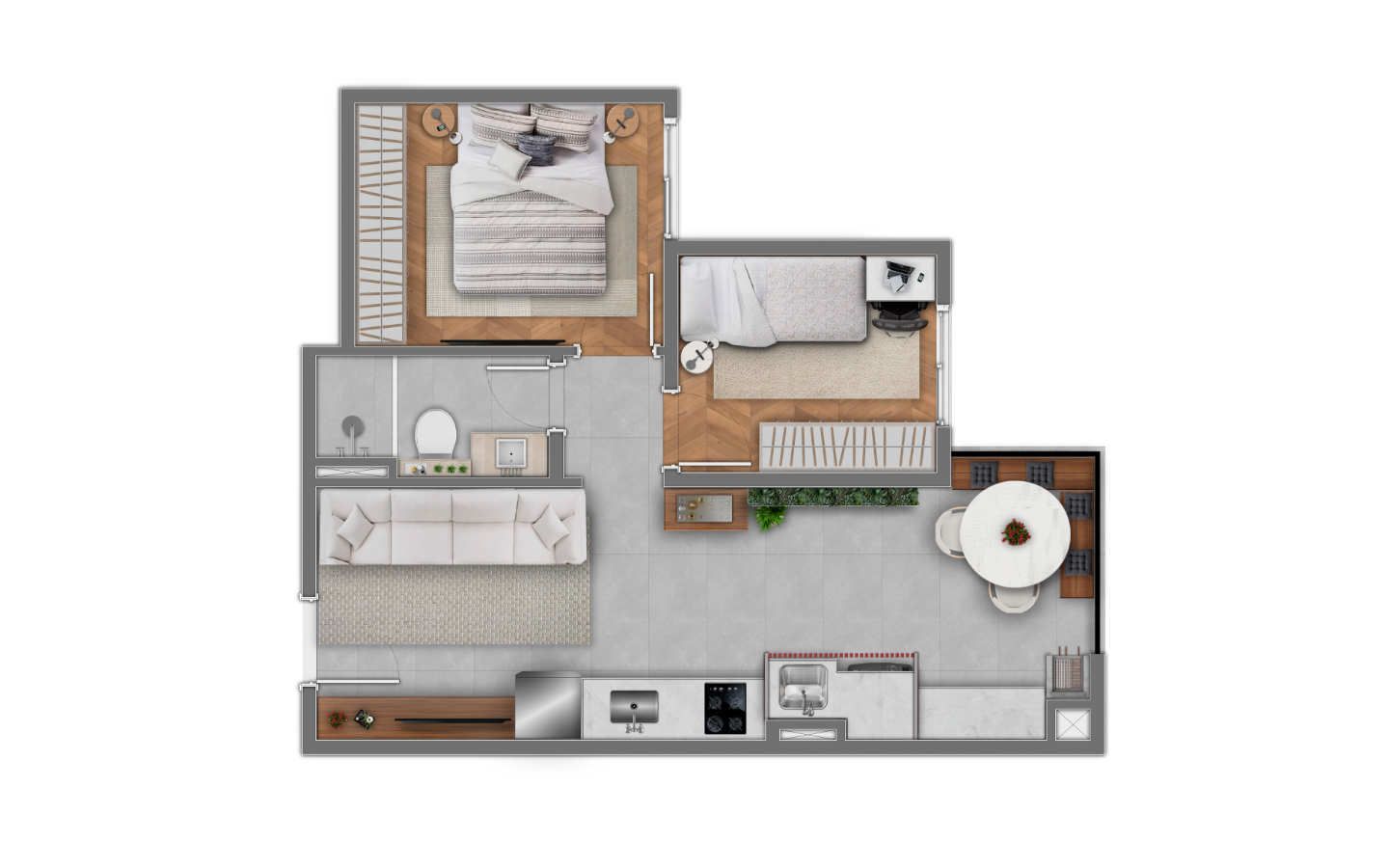 2 DORMS - 40 m2