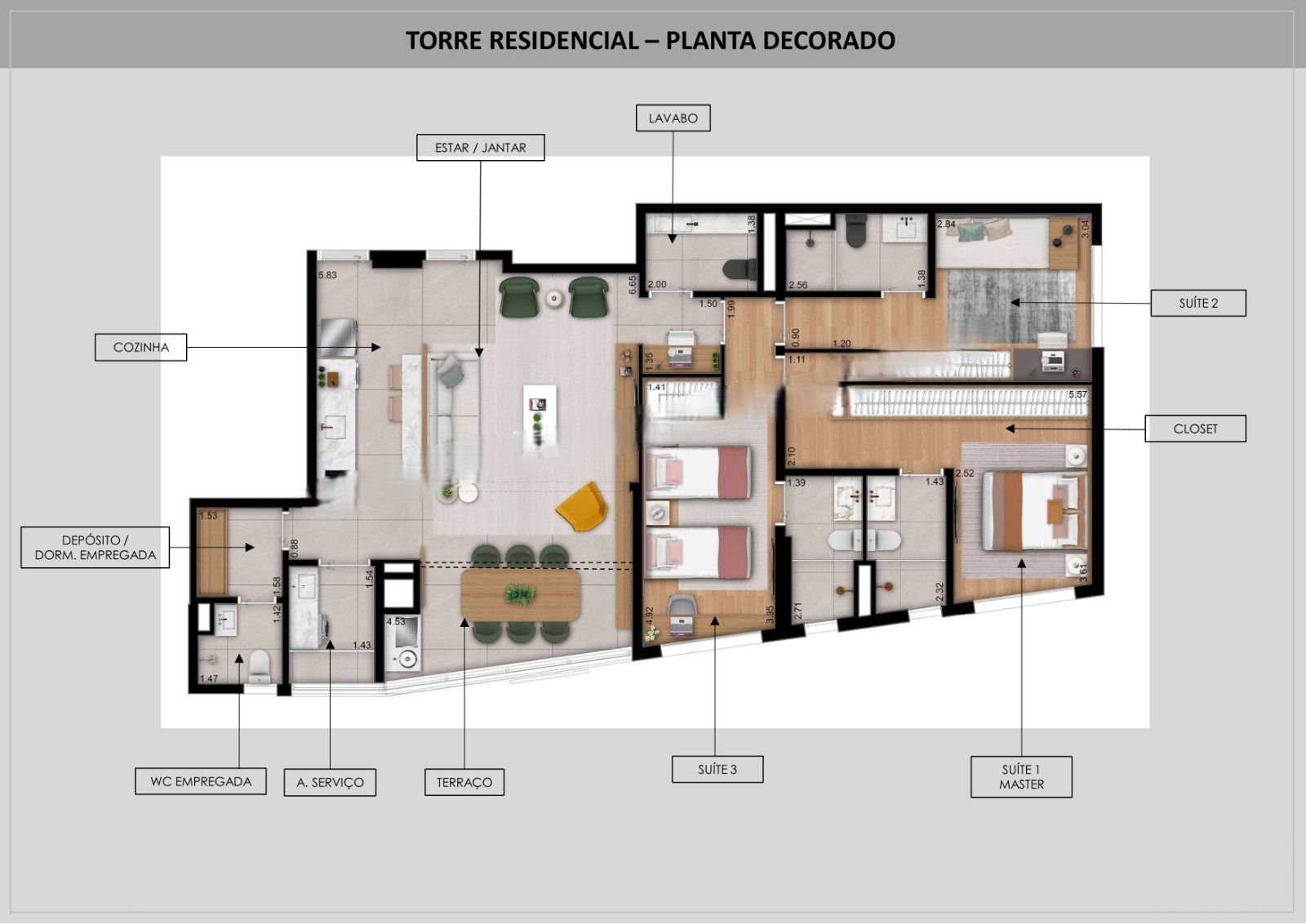 3 suítes - 121 m2