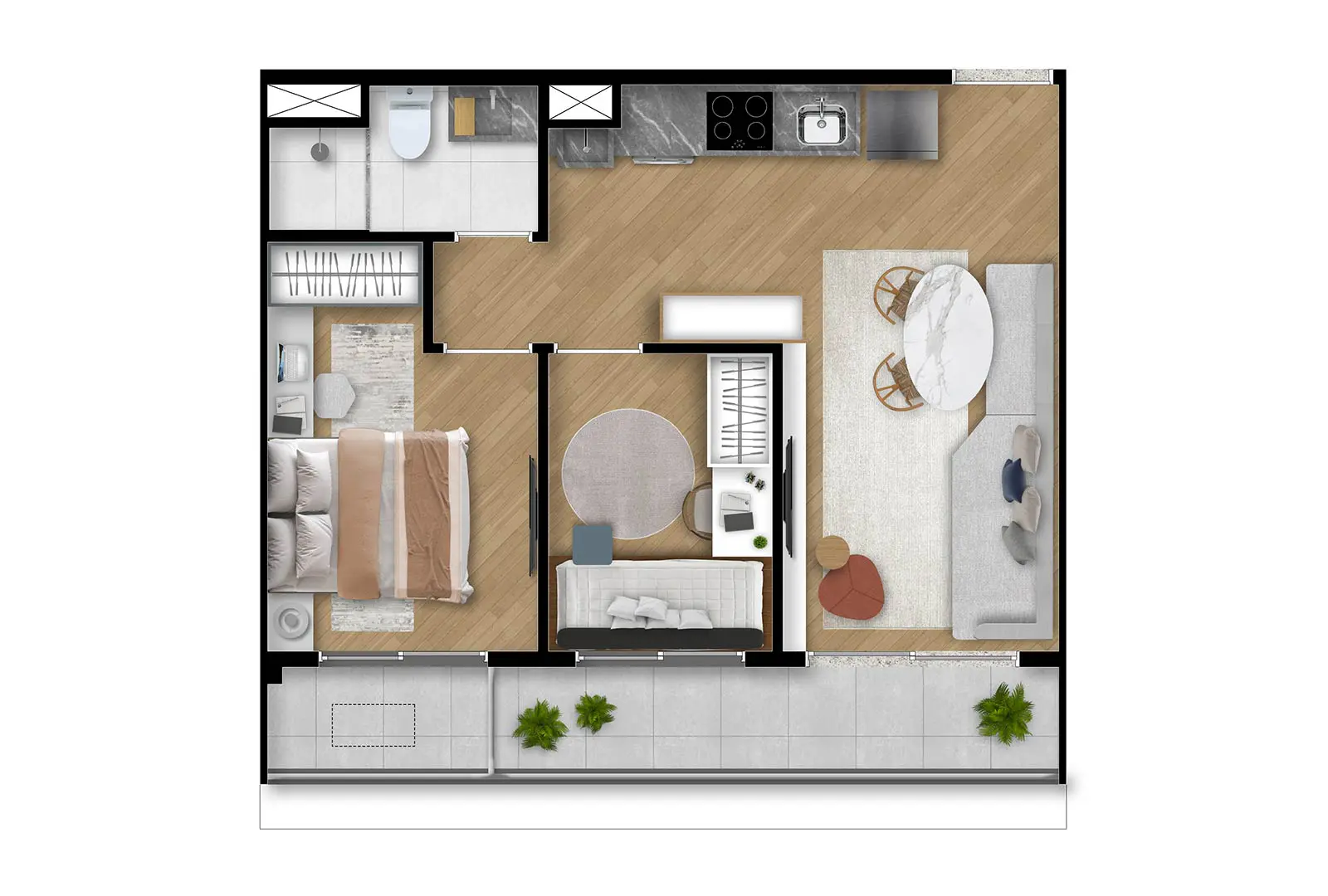 2 DORMS - 45 M2