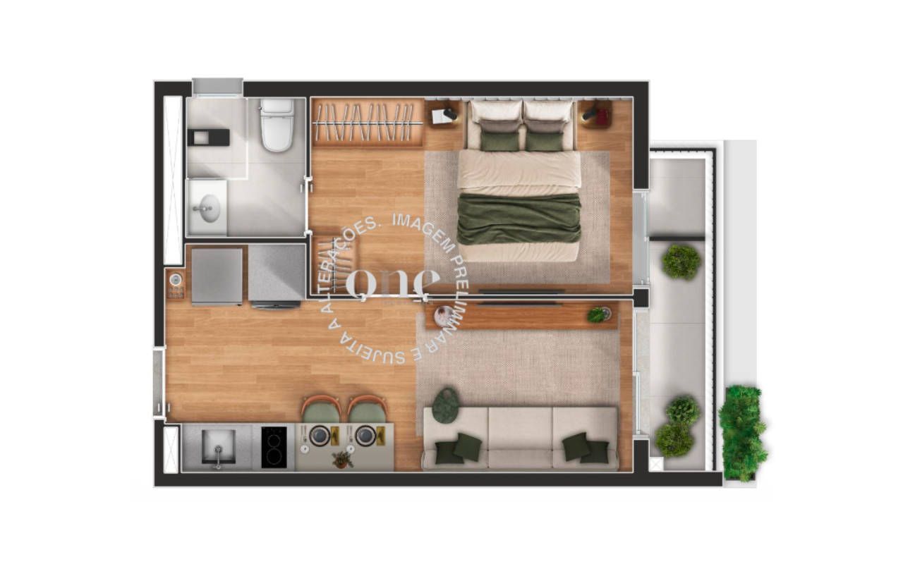 1 DORM - 33 M2