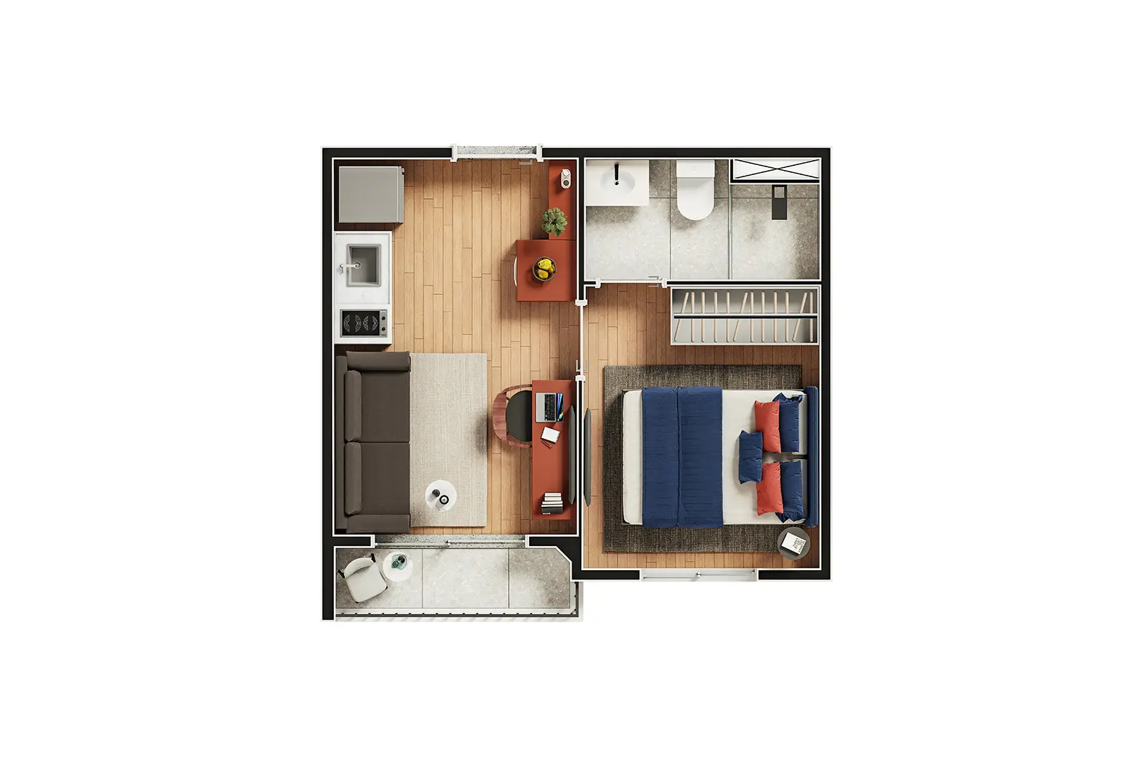 1 DORM - 24 M2