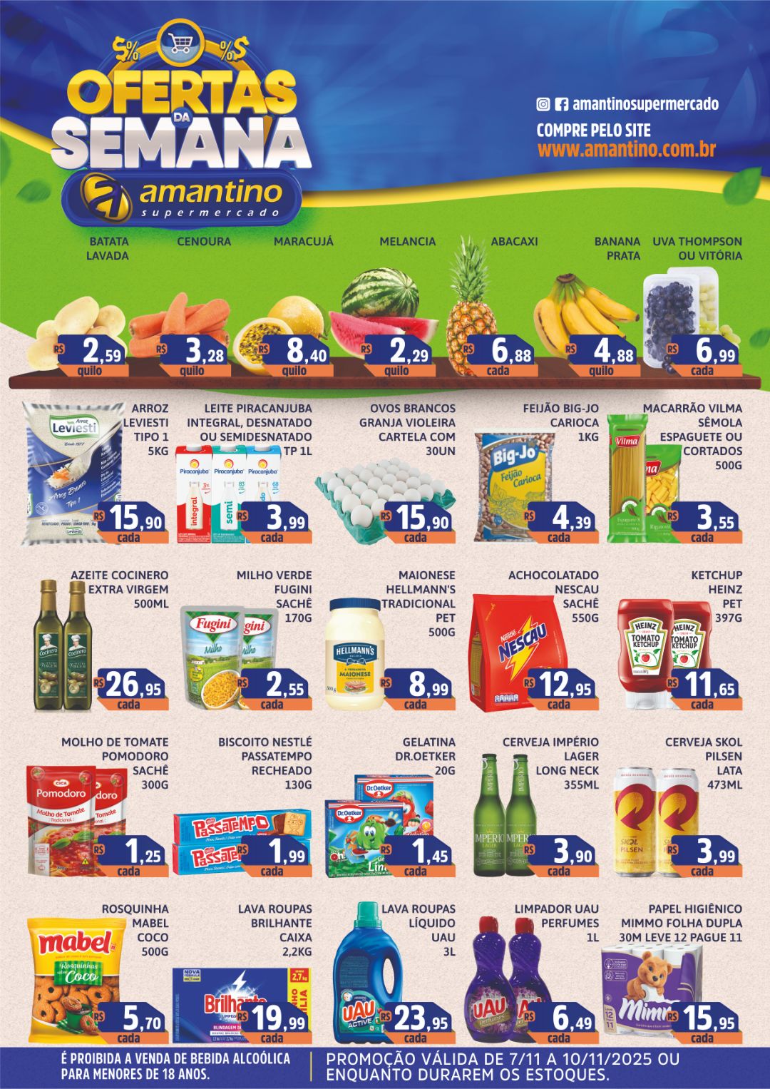 Ofertas da semana - Válidas até 10/11 ou enquanto durarem os estoques