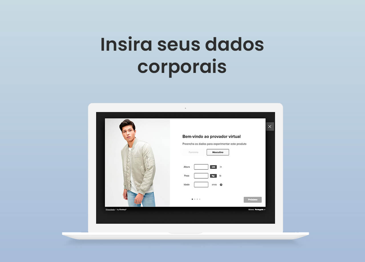 insira seus dados corporais