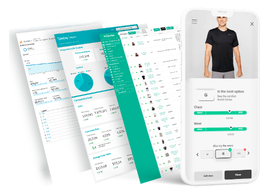data of the virtual fitting room