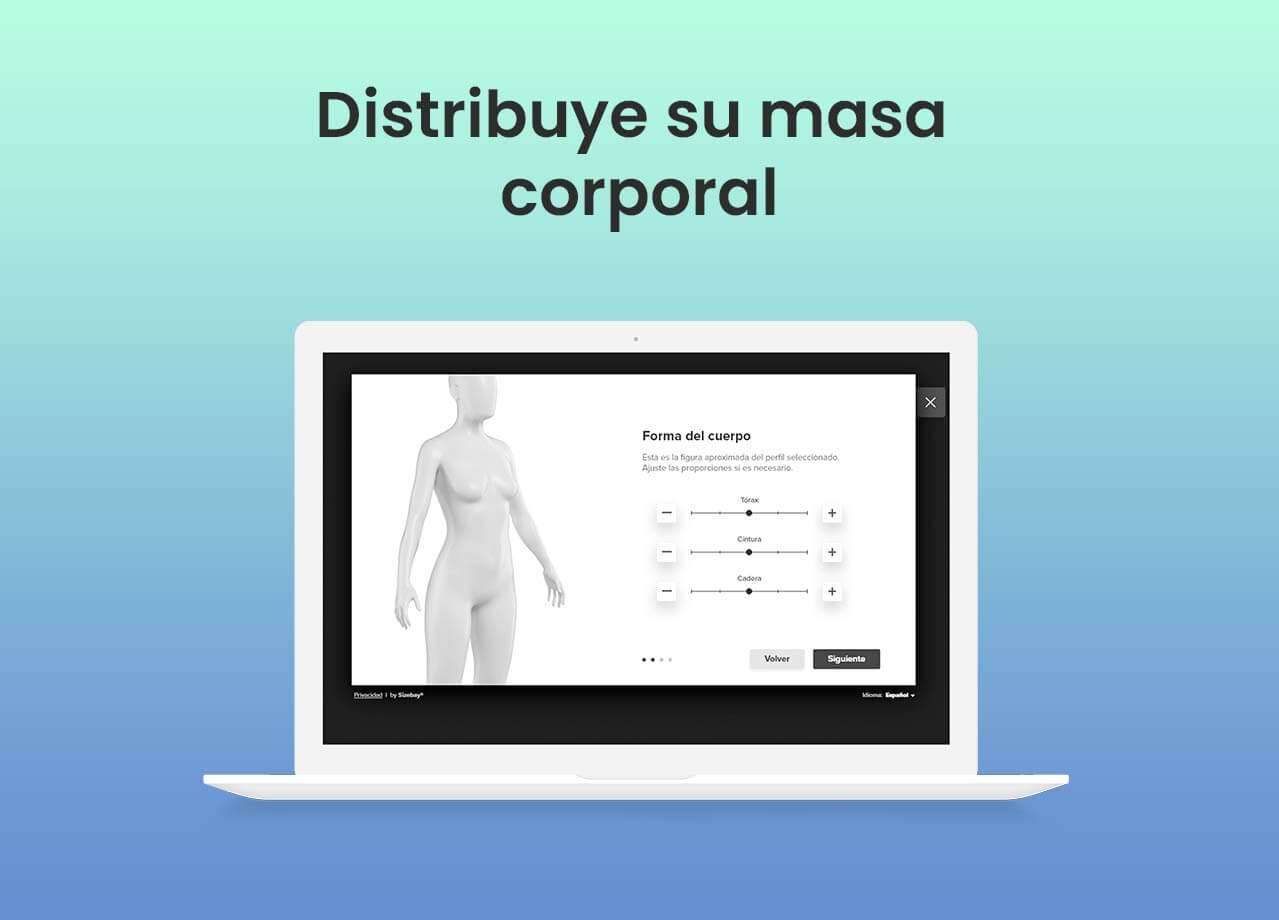 Distribuye su masa corporal