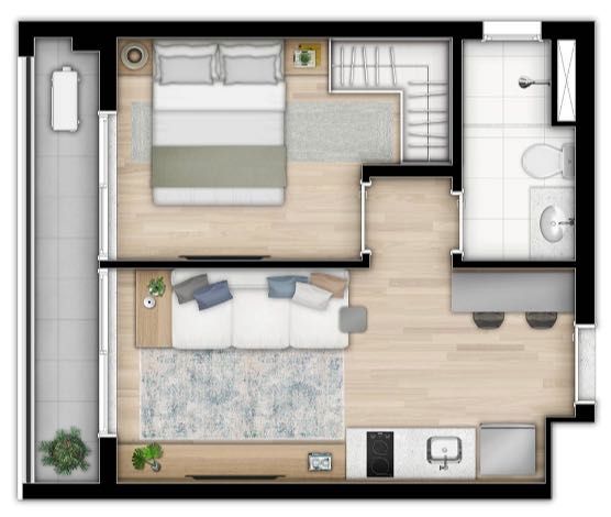 32 m2 - 1 dorm.