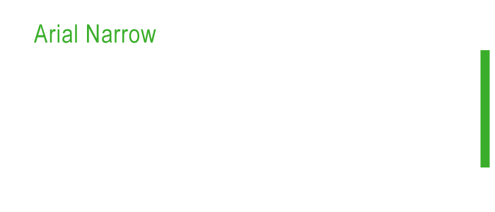 Arial Narrow