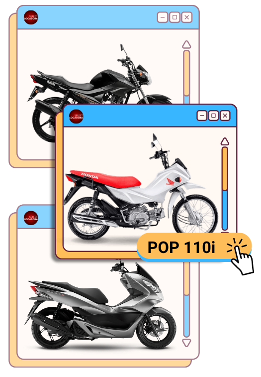 Seleção de motos com a Pop 110i em destaque.