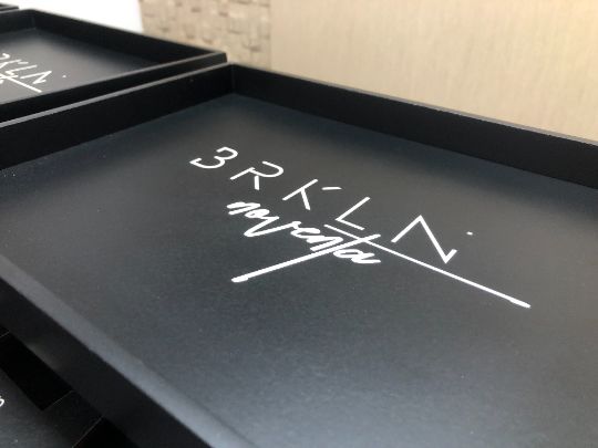 caixa mdf bandeja laqueado preto