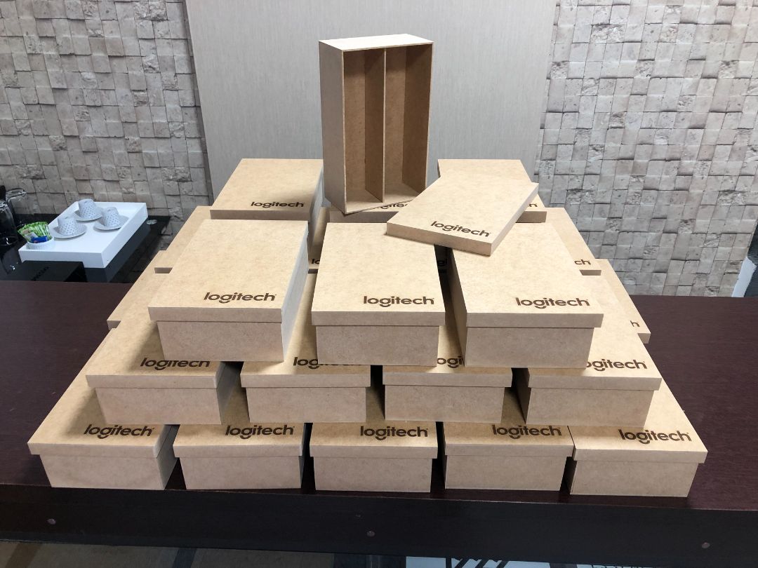 CAIXA MDF CRU PARA GARRAFA E UMA TAÇA