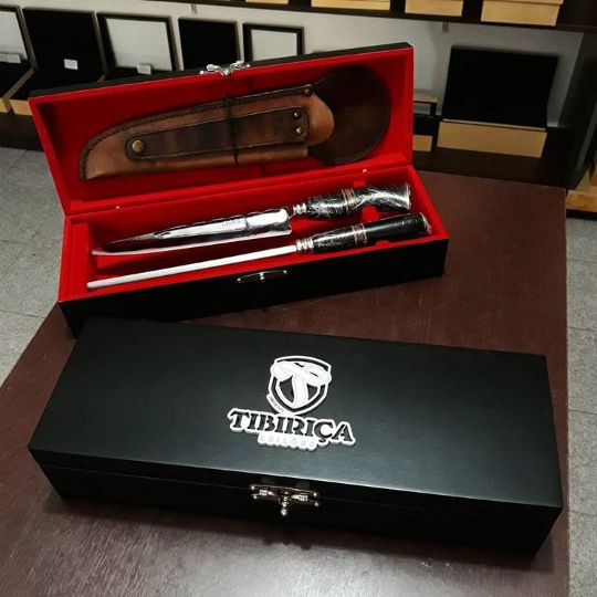CAIXA MDF PARA FACA DE CUTELARIA BAINHA E AMOLADOR SOB MEDIDA PERSONALIZADA A LASER