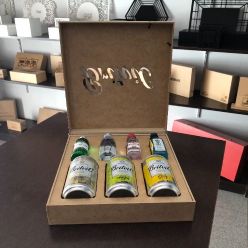 KIT CAIXA MDF CRU COM LOGO VAZADO