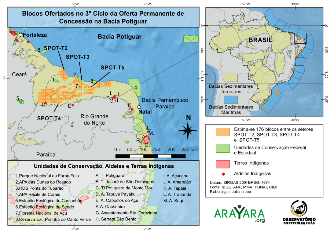 MAPA BACIA POTIGUAR 3 CICLO ANP