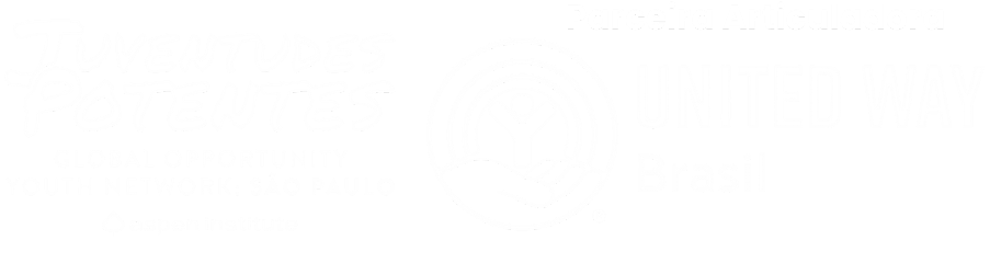 Logo Juventudes Potentes + United Way Brasil