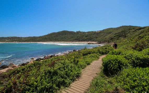 trilha da praia do rosa norte até a praia vermelha