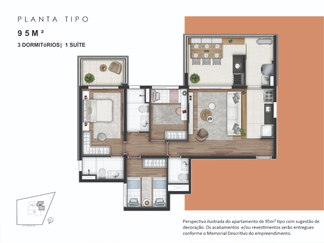 95m²