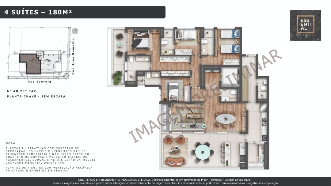 4 Suítes - 2 Vagas - 180m²