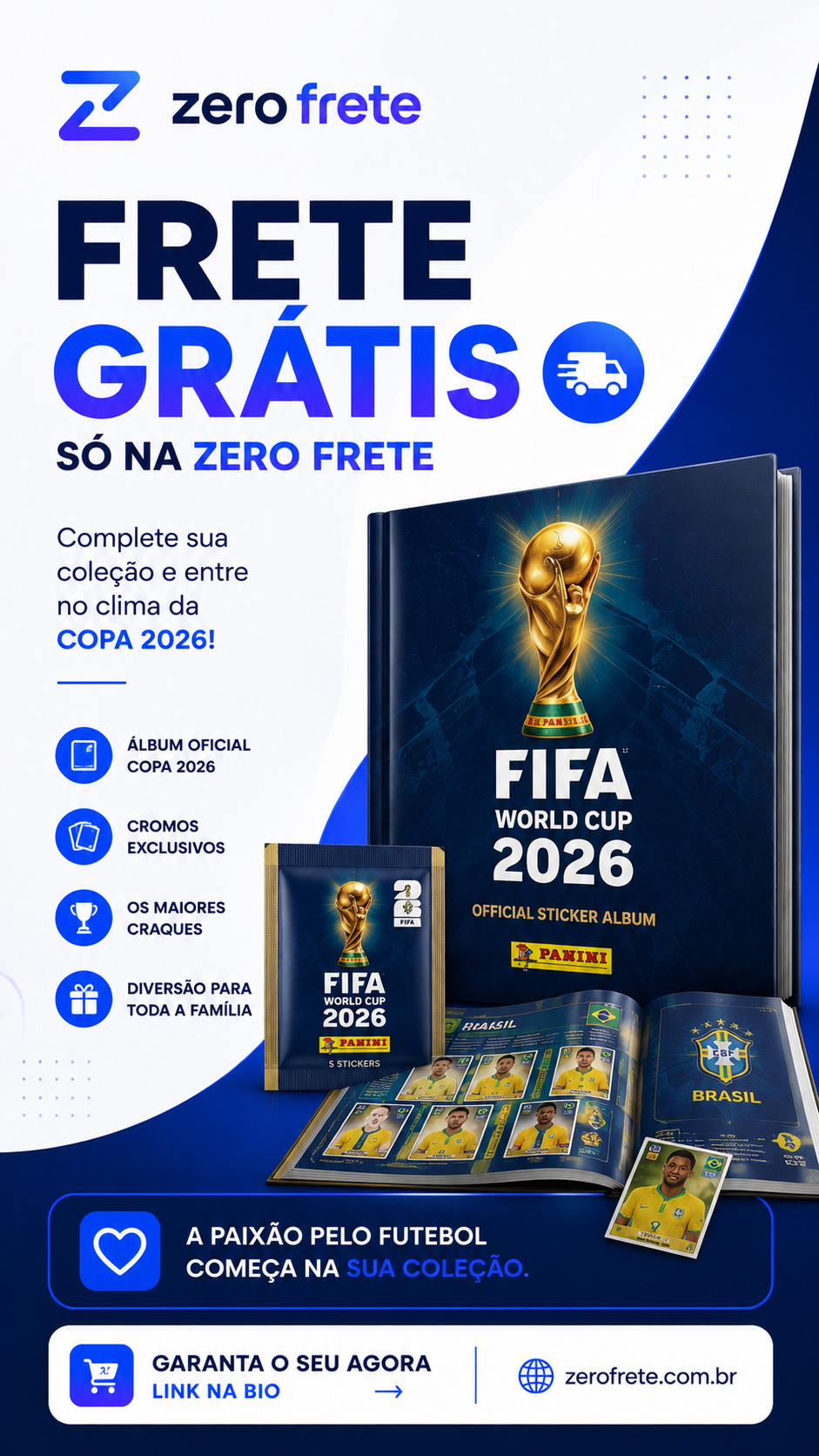 Album da Copa com frete gratis!!!