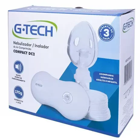 Inalador Nebulizador de ar Comprimido Compact DC2 Gtech - G-Tech - zero frete