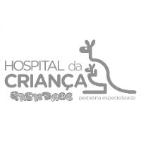 Logotipo do Hospital da Criança Grendacc em tons de cinza com desenho de canguru, 500x500. 