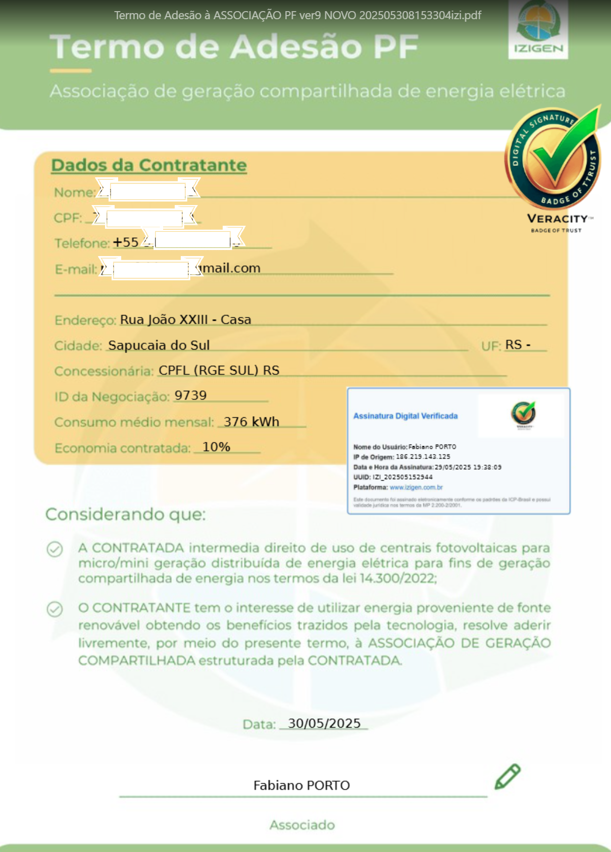 Termo de Adesão Assinado