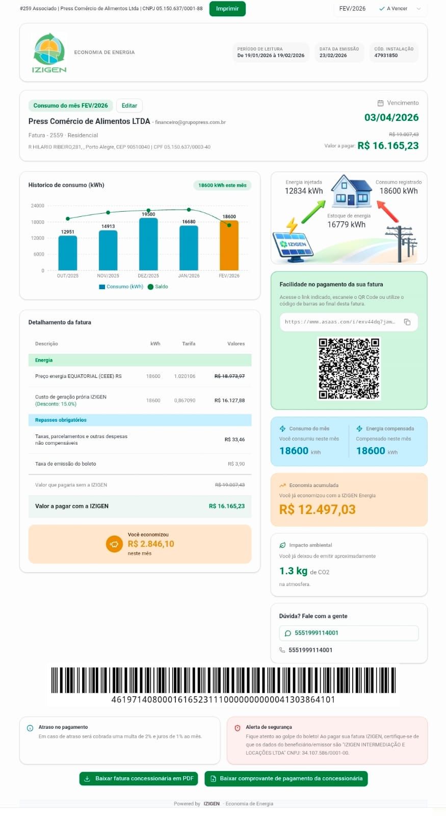 Relatório de economia