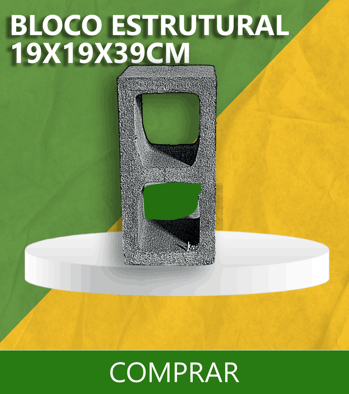 Bloco estrutural de 19cm
Bloco de concreto de 19cm
Bloco para construção de 19cm
Bloco de alvenaria de 19cm
Bloco de construção resistente de 19cm