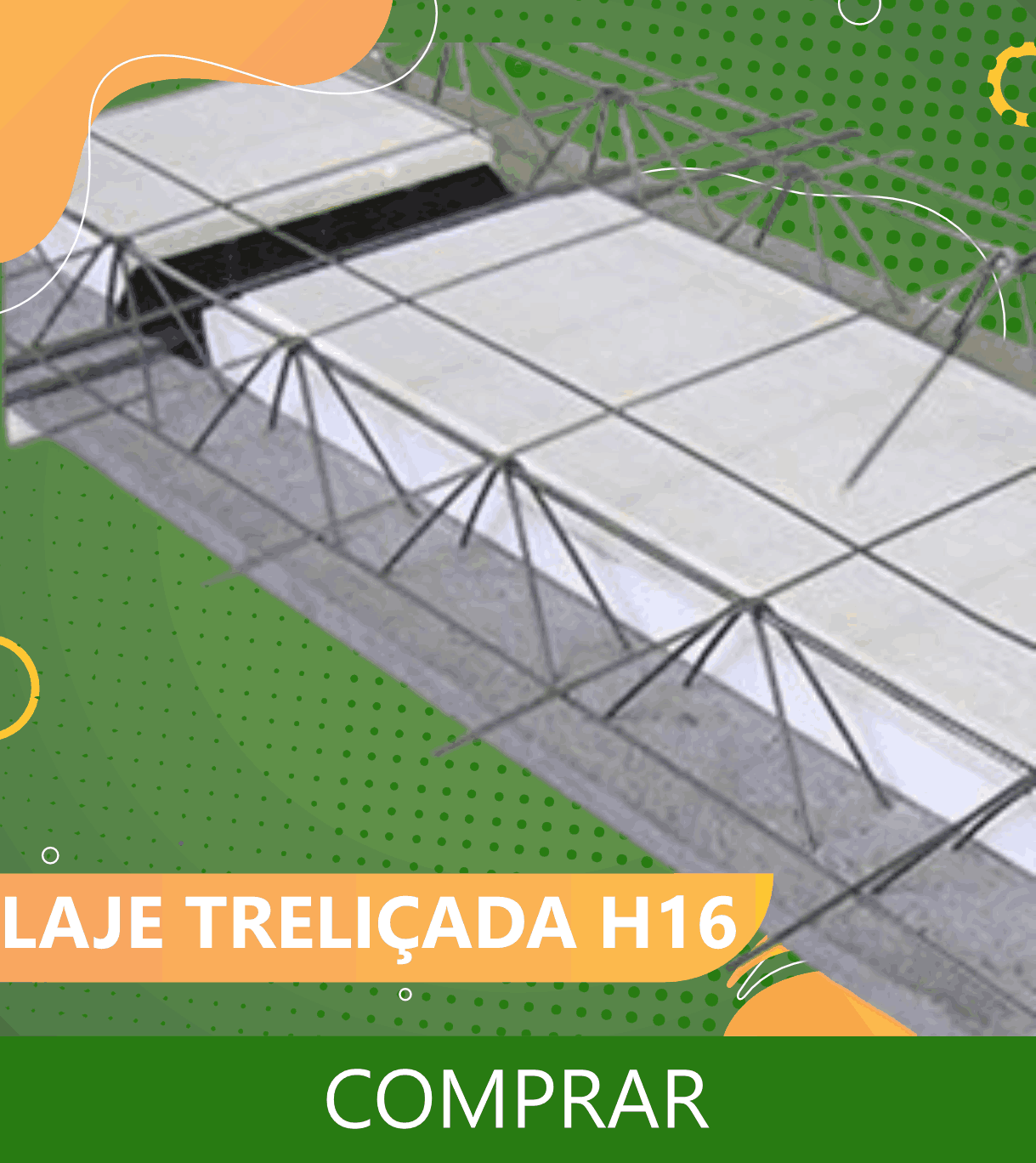Lajes pré-moldadas TR16 para construção civil Lajes treliçadas TR16 pré-moldadas de alta resistência Lajes pré-fabricadas TR16 para agilizar sua obra Lajes TR16 pré-moldadas em concreto armado para projetos arquitetônicos