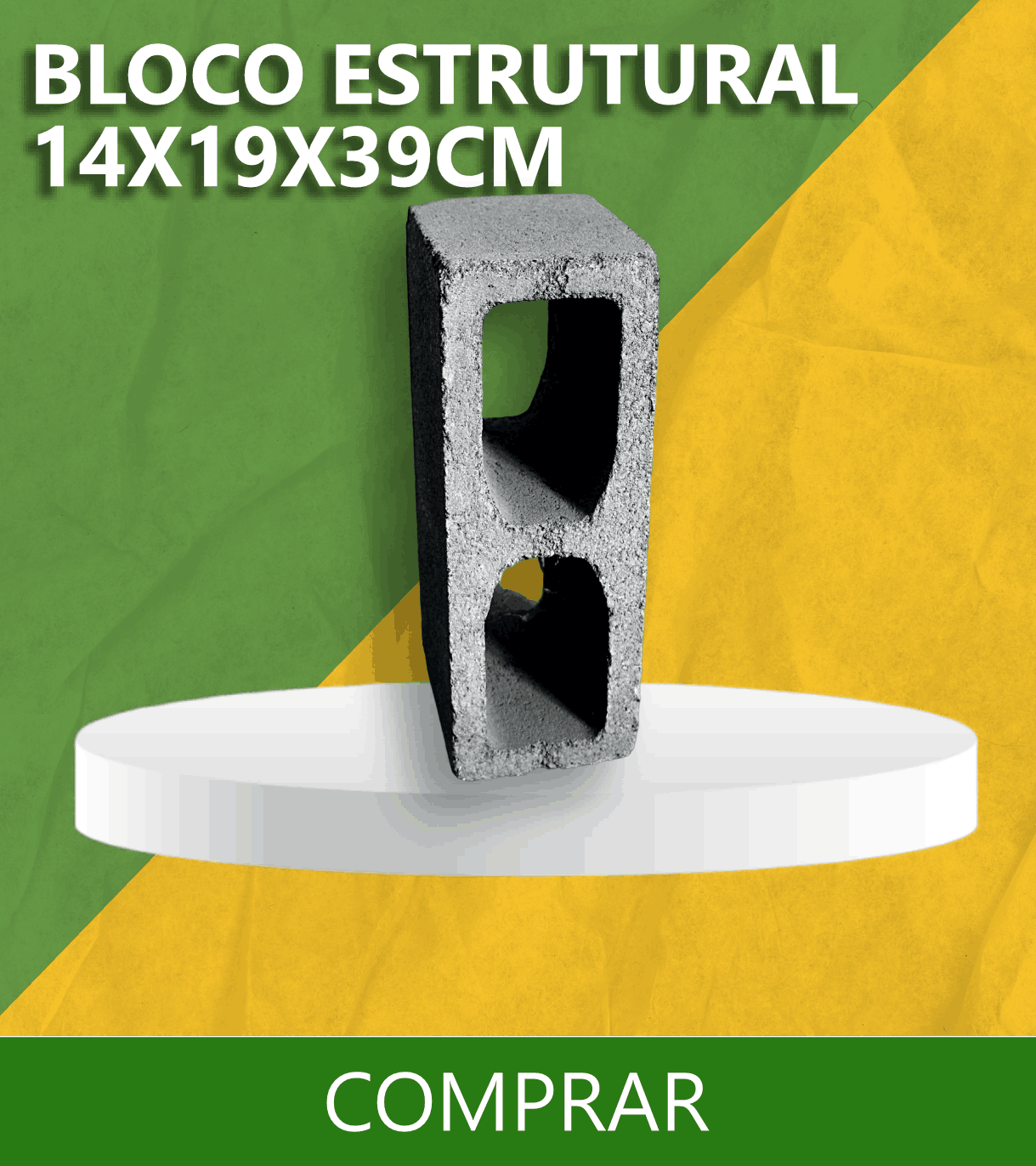 Bloco estrutural de 14cm
Bloco de concreto de 14cm
Bloco para construção de 14cm
Bloco de alvenaria de 14cm
Bloco de construção resistente de 14cm