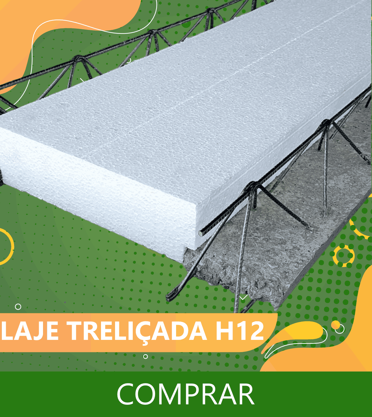 Lajes pré-moldadas TR12 para construção civil Lajes treliçadas TR12 pré-moldadas de alta resistência Lajes pré-fabricadas TR12 para agilizar sua obra Lajes TR12 pré-moldadas em concreto armado para projetos arquitetônicos