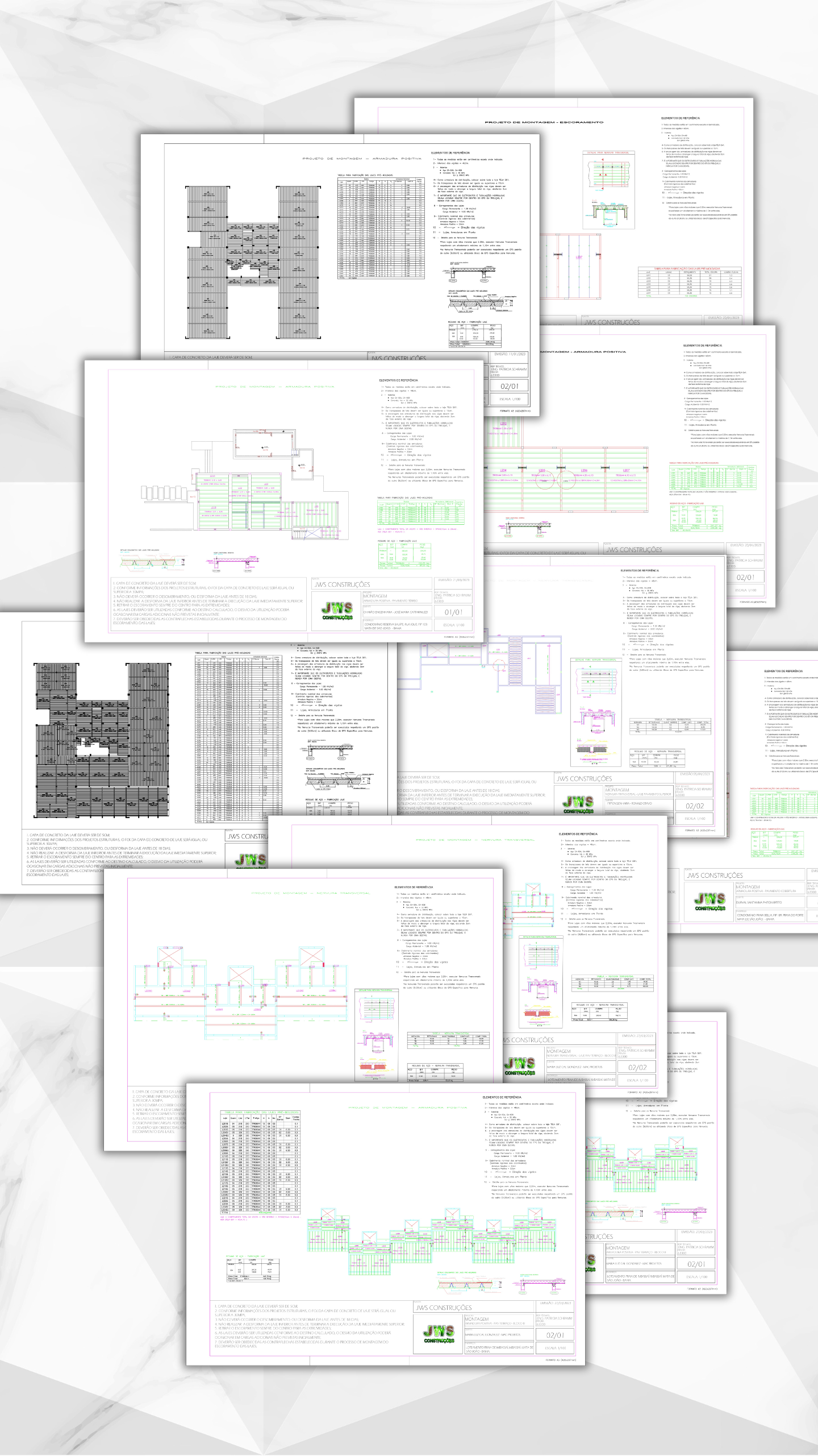 Nossa equipe de técnicos e engenheiros colabora de perto com você, transformando seus sonhos em um projeto personalizado, onde cada detalhe é meticulosamente planejado. JWS Construções Fábrica de Pré-moldados e Lajes