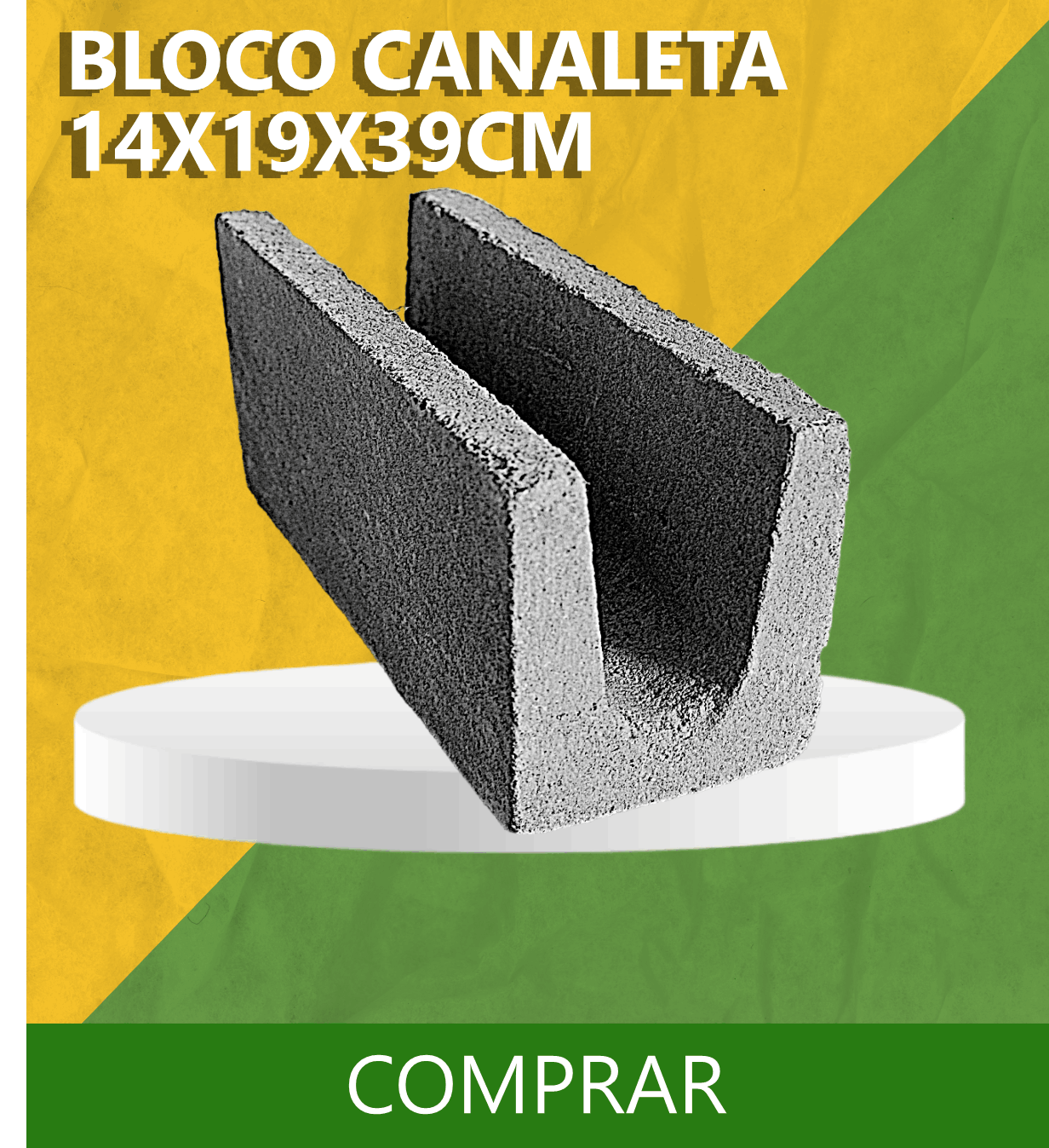 Bloco calha de 14cm Bloco calha de concreto de 14cm Bloco calha para construção de 14cm Bloco calha de alvenaria de 14cm Bloco calha resistente de 14cm