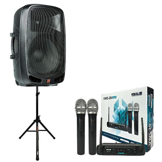 caixas de som de pubito e palco