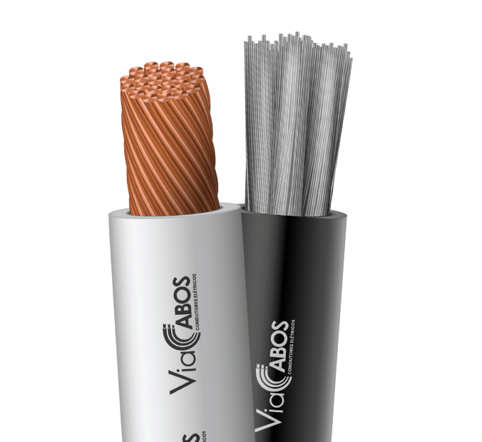 Par de cabos de alta temperatura ViaCabos, sendo um com cobertura cinza de silicone para até 300 °C e outro preto com isolação HEPR para até 130 °C. Com condutores de cobre nu ou estanhado, são ideais para fornos, motores, caldeiras e ambientes industriais que exigem resistência térmica elevada, isolamento eficaz e durabilidade. 